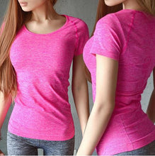 Women Slim Sports T-Shirts Quick Drying Fitness Gym Tops & Tees Soft Breathable T-shirt Casual Slim T Shirts GV201
