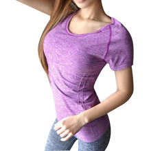 Women Slim Sports T-Shirts Quick Drying Fitness Gym Tops & Tees Soft Breathable T-shirt Casual Slim T Shirts GV201