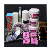 Fashion Basic DIY Set Acryic Powder Nail Art Decorations Kit Brush Cuticle Revitalizer Polish Nail Tools Nail Set