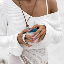 Casual Women Knitted Sweaters Pullovers Long Sleeve Crop Sweater Slim Solid Knitted Sweater GV355