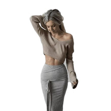 Casual Women Knitted Sweaters Pullovers Long Sleeve Crop Sweater Slim Solid Knitted Sweater GV355