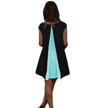 chiffon-women-dress-splicing-o-neck-sleeveless-mini-party-dress-partial-lined-beach-dress-white-blue-yellow BBL