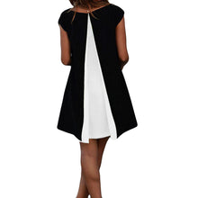 chiffon-women-dress-splicing-o-neck-sleeveless-mini-party-dress-partial-lined-beach-dress-white-blue-yellow BBL