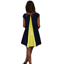 chiffon-women-dress-splicing-o-neck-sleeveless-mini-party-dress-partial-lined-beach-dress-white-blue-yellow BBL
