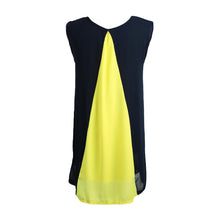 chiffon-women-dress-splicing-o-neck-sleeveless-mini-party-dress-partial-lined-beach-dress-white-blue-yellow BBL