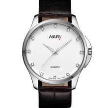 Fashion Dress LRhinestone Men Business Sport Leather Waterproof Quartz Wrist Watch