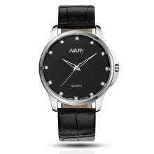Fashion Dress LRhinestone Men Business Sport Leather Waterproof Quartz Wrist Watch