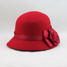 elegant-women-ladies-fedora-cloche-flower-rose-bucket-hat-headwear-gray BBL
