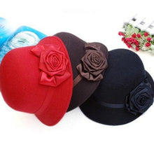 elegant-women-ladies-fedora-cloche-flower-rose-bucket-hat-headwear-gray BBL
