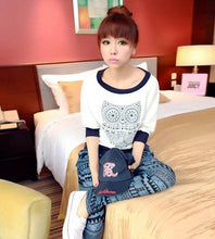 europe-america-women-t-shirt-owl-printcolor-block-batwing-half-sleeves-tops-blusas-femininas-casual-shirts-white BBL