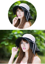 hats-for-women-straw-sun-hat-wide-brim-contrastcolor-bowknot-floppy-cap-beach-bohemia-headwear-black-and-white BBL