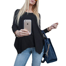 Irregular Hem Loose T shirt Women Casual O Neck Women Top Tees Plus Size T shirts For Women Gray Black