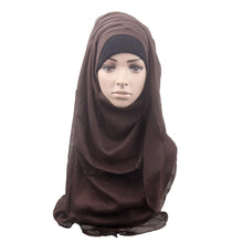 Fashion Islamic Turban Head Wear Band Neck ChCover Bonnet Muslim Short Hijab Shawls Arab Women Scarf