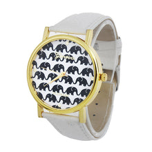 Fashion Ladies Women Quartz Boat Elephant Leather Wrist Watch