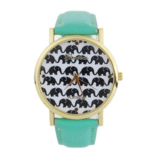 Fashion Ladies Women Quartz Boat Elephant Leather Wrist Watch