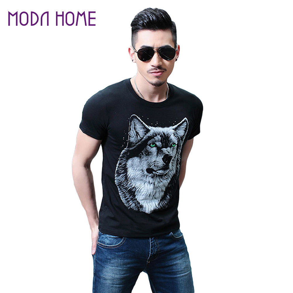 men-cotton-t-shirt-3d-print-wolf-animal-pattern-short-sleeve-funny-t-shirts-plus-size-casual-tops-tee-camisetas-black BBL