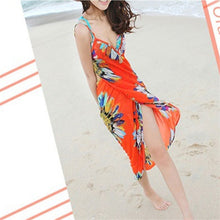 Fashion Women 5 Colors Deep V Wrap Chiffon Swimwear Bikini Cover Up Sarong Beach Dress&