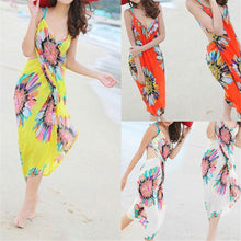 Fashion Women 5 Colors Deep V Wrap Chiffon Swimwear Bikini Cover Up Sarong Beach Dress&