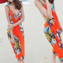 Fashion Women 5 Colors Deep V Wrap Chiffon Swimwear Bikini Cover Up Sarong Beach Dress&