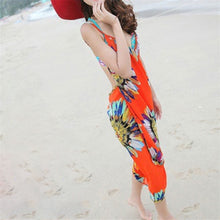 Fashion Women 5 Colors Deep V Wrap Chiffon Swimwear Bikini Cover Up Sarong Beach Dress&