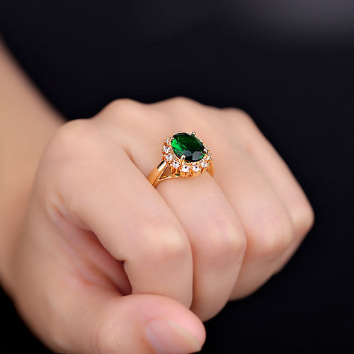 fashion-rings-for-women-18k-gold-plated-green-big-zircon-ring-vintage-retro-fashion-wedding-jewelry-for-girl-women BBL