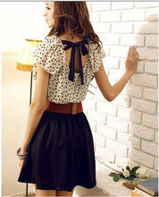 korean-women-lady-chiffon-dress-short-sleeve-polka-dots-waist-casual-dresses-super-worthy BBL