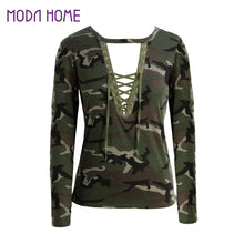 fashion-women-camouflage-long-sleeve-t-shirt-lace-up-neck-cross-printed-sexy-slim-t-shirt-tops-army-green-camisas-femininas BBL