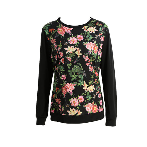 fashion-women-casual-shirt-floral-print-long-sleeve-hoodie-soft-top-undershirts-pullover-tee-black-white-sudaderas-mujer BBL