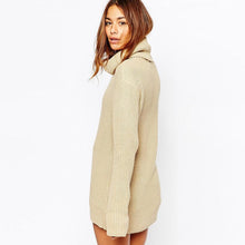 fashion-women-cowl-neck-knitted-pullovers-sweaters-tunic-dress-mini-jumper-clothes-py9 BBL