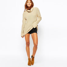 fashion-women-cowl-neck-knitted-pullovers-sweaters-tunic-dress-mini-jumper-clothes-py9 BBL