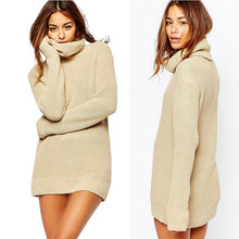 fashion-women-cowl-neck-knitted-pullovers-sweaters-tunic-dress-mini-jumper-clothes-py9 BBL