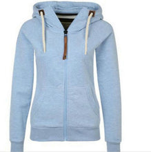 Women Hoodie Sweatshirts Pockets Pullover Hooded Sweatshirt Casual Zipper Long Sleeve Slim Fit Jumper Hoodies Coat GV473
