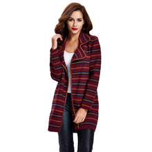 women-knitted-coat-cardigan-contrast-stripe-notched-collar-long-sleeve-warm-sweater-outerwear-knitwear BBL