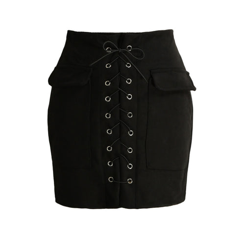 women-lace-up-suede-leather-skirt-sexy-high-waist-bodycon-skirt-womens-vintage-pocket-short-pencil-skirt-faldas-largas BBL