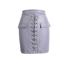 fashion-women-pu-leather-skirt-bodycon-lace-up-pockets-zipper-high-waist-short-mini-skirt-black-pink-purple-lolita-saias-jupe BBL