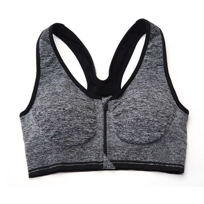 fashion-women-padded-s-bra-tank-top-zip-fitness-seamless-racerback-stretch-tops-shockproof-bras BBL