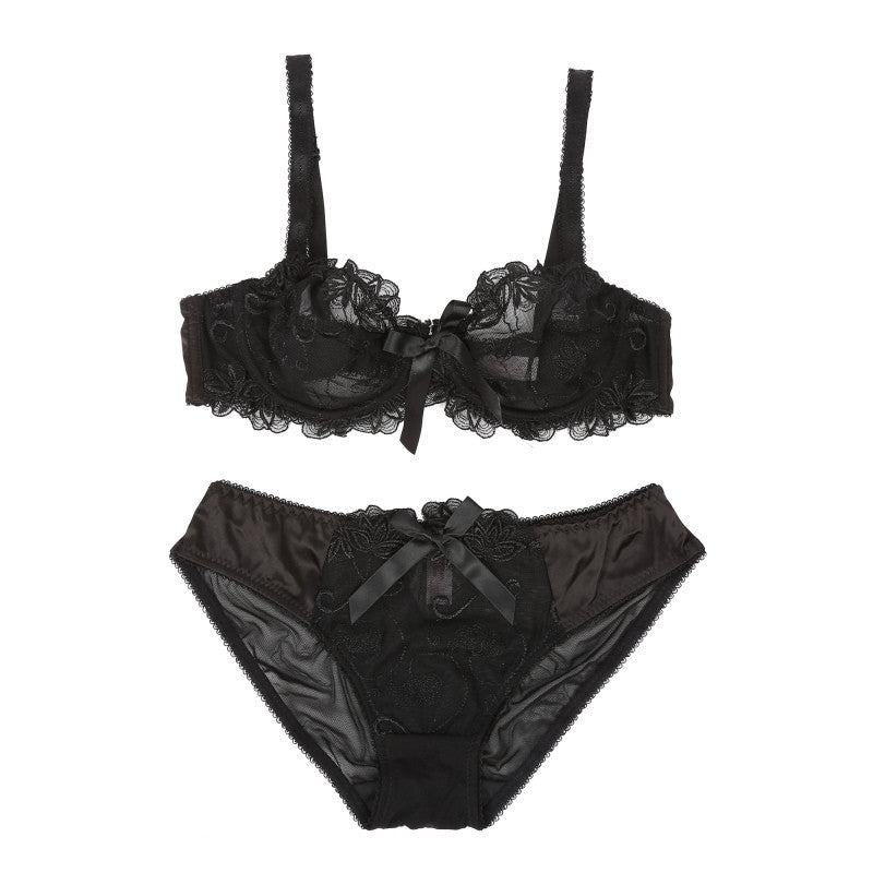 fashion-women-see-thorough-sheer-sexy-black-lace-bra-and-panties-sets-transparent-underwear-lingerie-5-color BBL