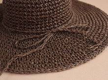 women-straw-hat-wide-brim-woven-design-foldable-sun-beach-hat-coffee-chapeu-feminino BBL