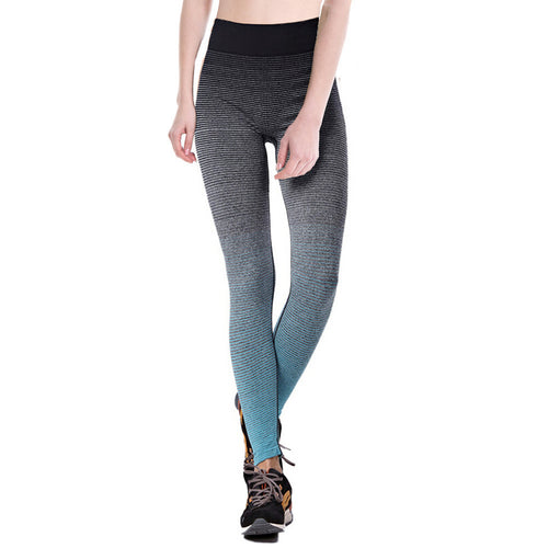 fashion-women-yuga-pants-girls-elastic-leggings-gradient-high-waist-pantaloni-donna-stretch-cropped-trousers-pants BBL