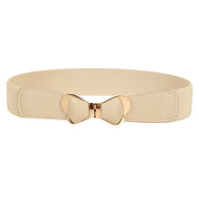 fashion-womens-metal-vintage-elastic-stretch-gold-bowknot-waist-belt-waistband BBL