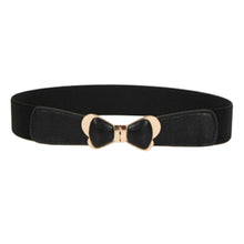 fashion-womens-metal-vintage-elastic-stretch-gold-bowknot-waist-belt-waistband BBL