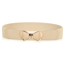fashion-womens-metal-vintage-elastic-stretch-gold-bowknot-waist-belt-waistband BBL