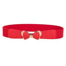 fashion-womens-metal-vintage-elastic-stretch-gold-bowknot-waist-belt-waistband BBL