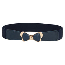 fashion-womens-metal-vintage-elastic-stretch-gold-bowknot-waist-belt-waistband BBL