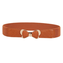 fashion-womens-metal-vintage-elastic-stretch-gold-bowknot-waist-belt-waistband BBL