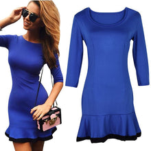 fashion-womens-dress-sexy-3-4-sleeve-casual-bodycon-party-clubwear-trumpet-dresses BBL