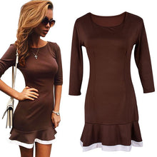fashion-womens-dress-sexy-3-4-sleeve-casual-bodycon-party-clubwear-trumpet-dresses BBL