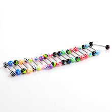 able-20pcscolorful-stainless-steel-ball-barbell-tongue-rings-bars-piercing BBL