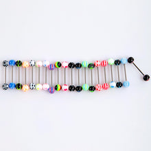 able-20pcscolorful-stainless-steel-ball-barbell-tongue-rings-bars-piercing BBL