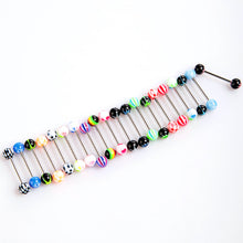 able-20pcscolorful-stainless-steel-ball-barbell-tongue-rings-bars-piercing BBL